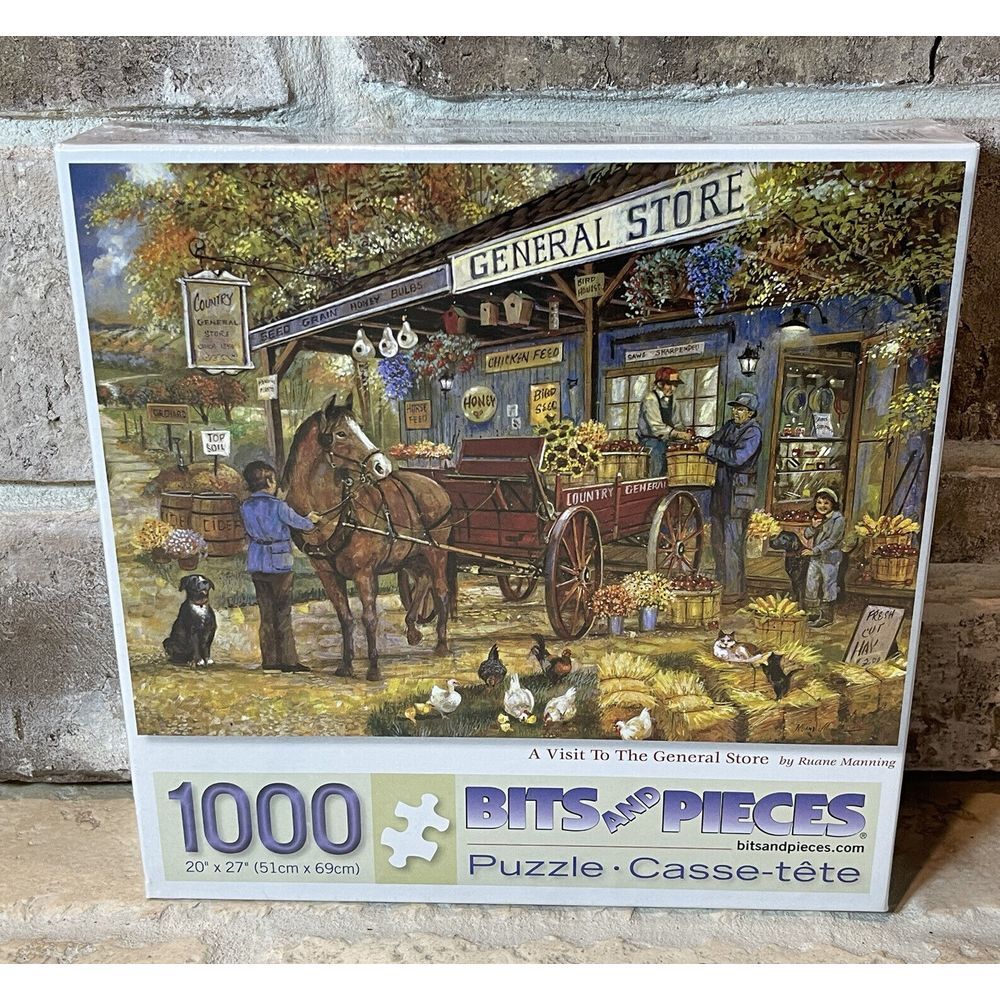 Puzzle Jigsaw 1000 Bits And Pieces A Visit To The General Store Jigsaw 1000 New‎